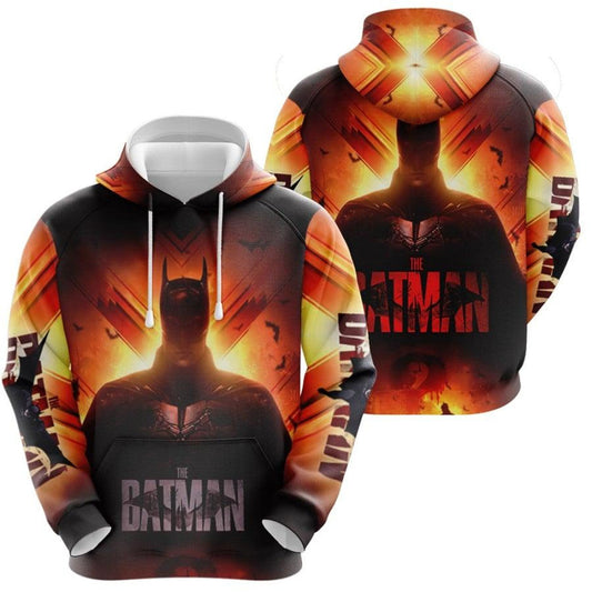 Batman Hoodie DC The Batman Dark Knight Comics 2022 Hoodie Orange Unisex