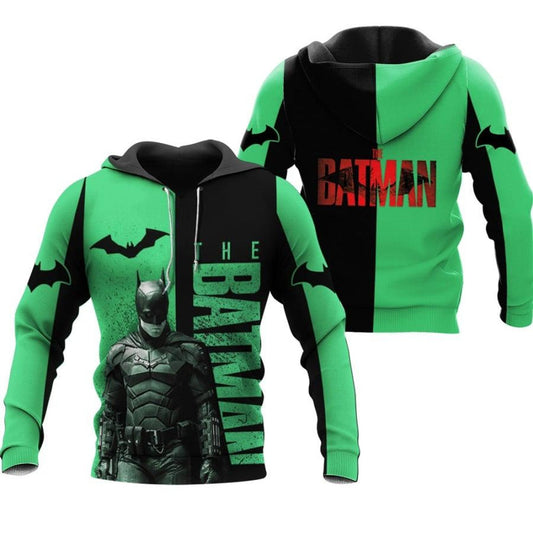 Batman Hoodie DC The Batman 2022 Graphic Hoodie Black Green Unisex