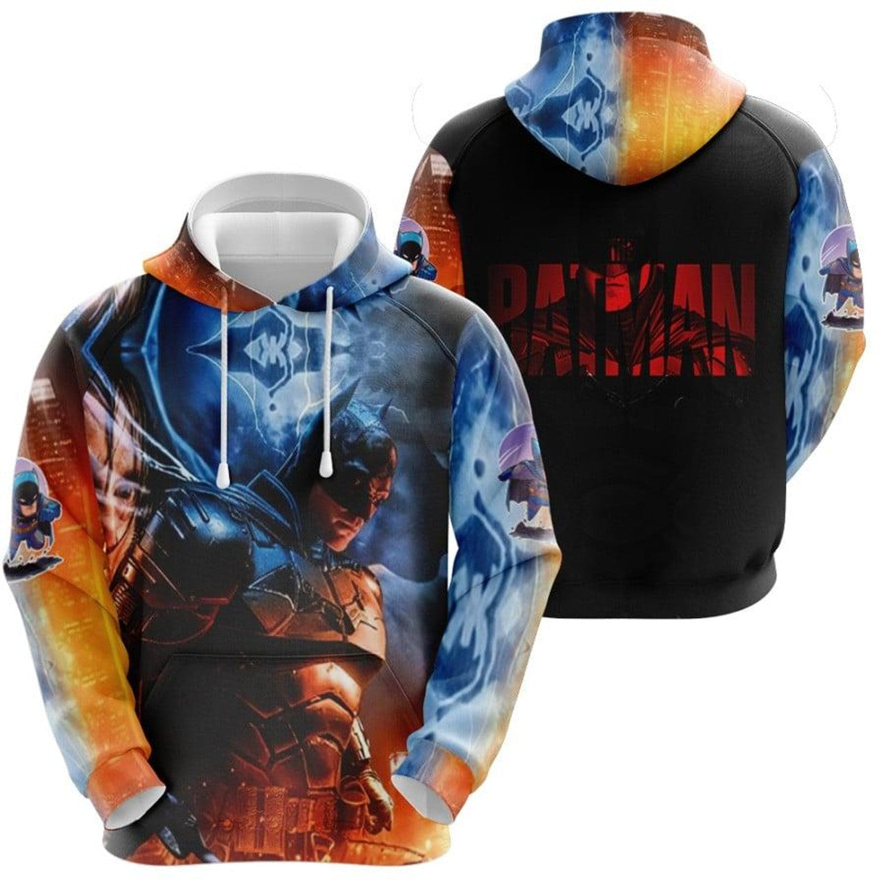 Batman Hoodie DC The Batman Dark Knight Thunder Hoodie Colorful Unisex