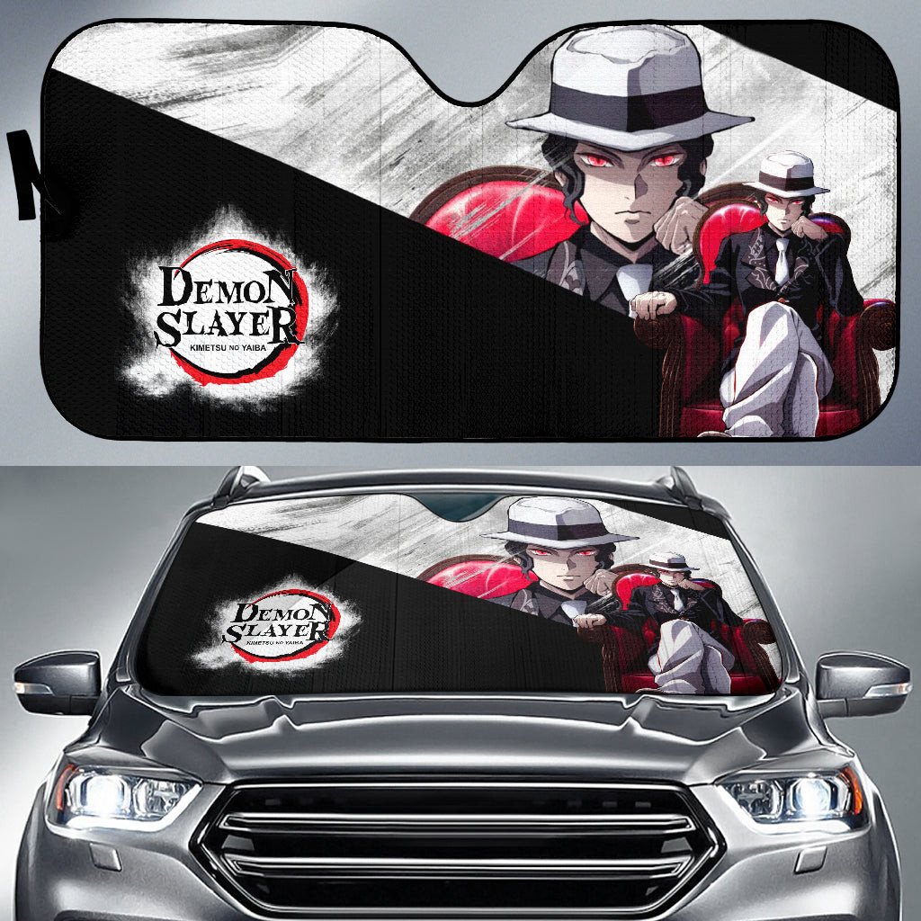 Demon Slayer Windshield Shade Muzan Kibutsuji Demon Slayer Car Sun Shade Demon Slayer Car Sun Shade