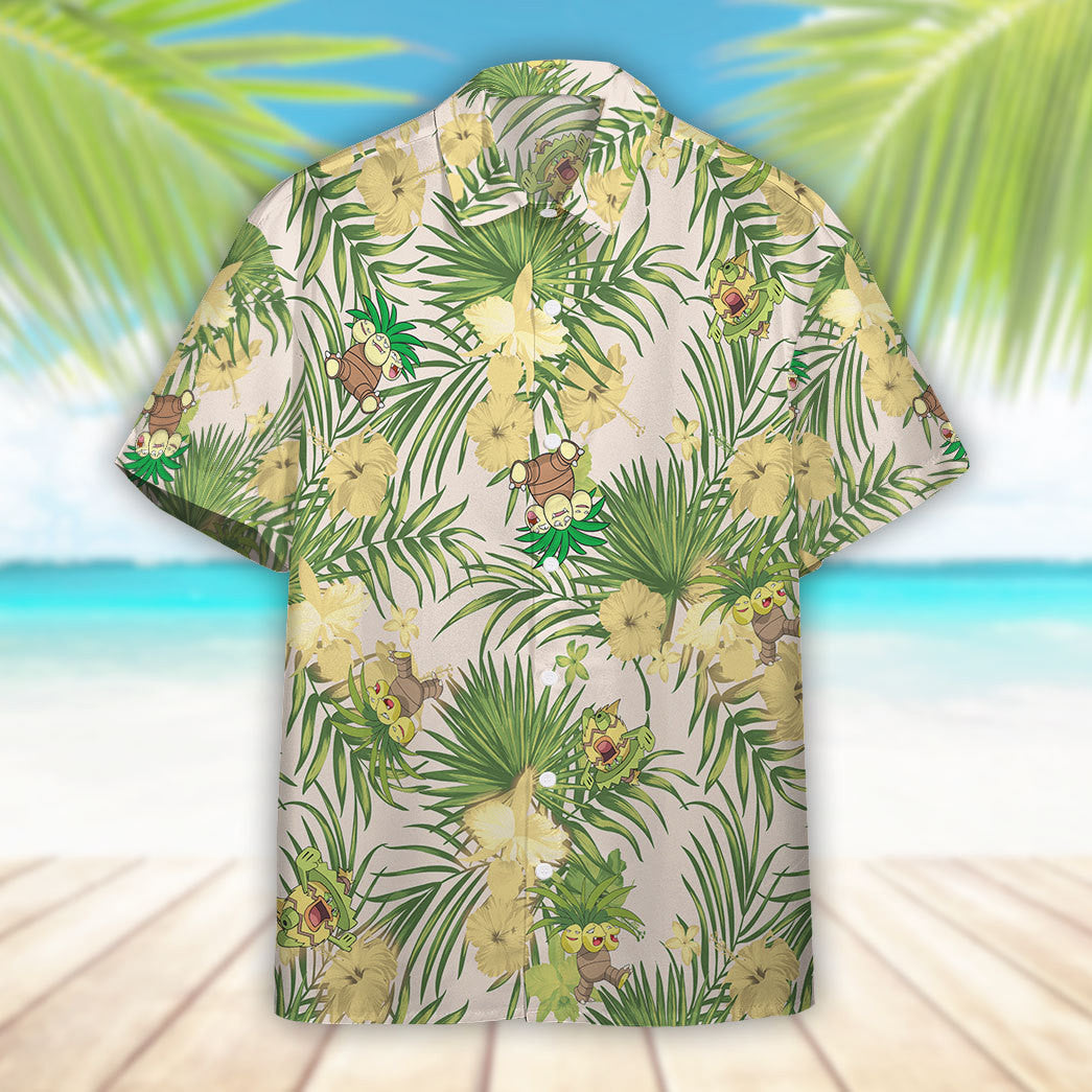 Unifinz Pokemon Hawaiian Shirt Exeggutor Palm Leafs Hawaii Shirt Pokemon Aloha Shirt 2022