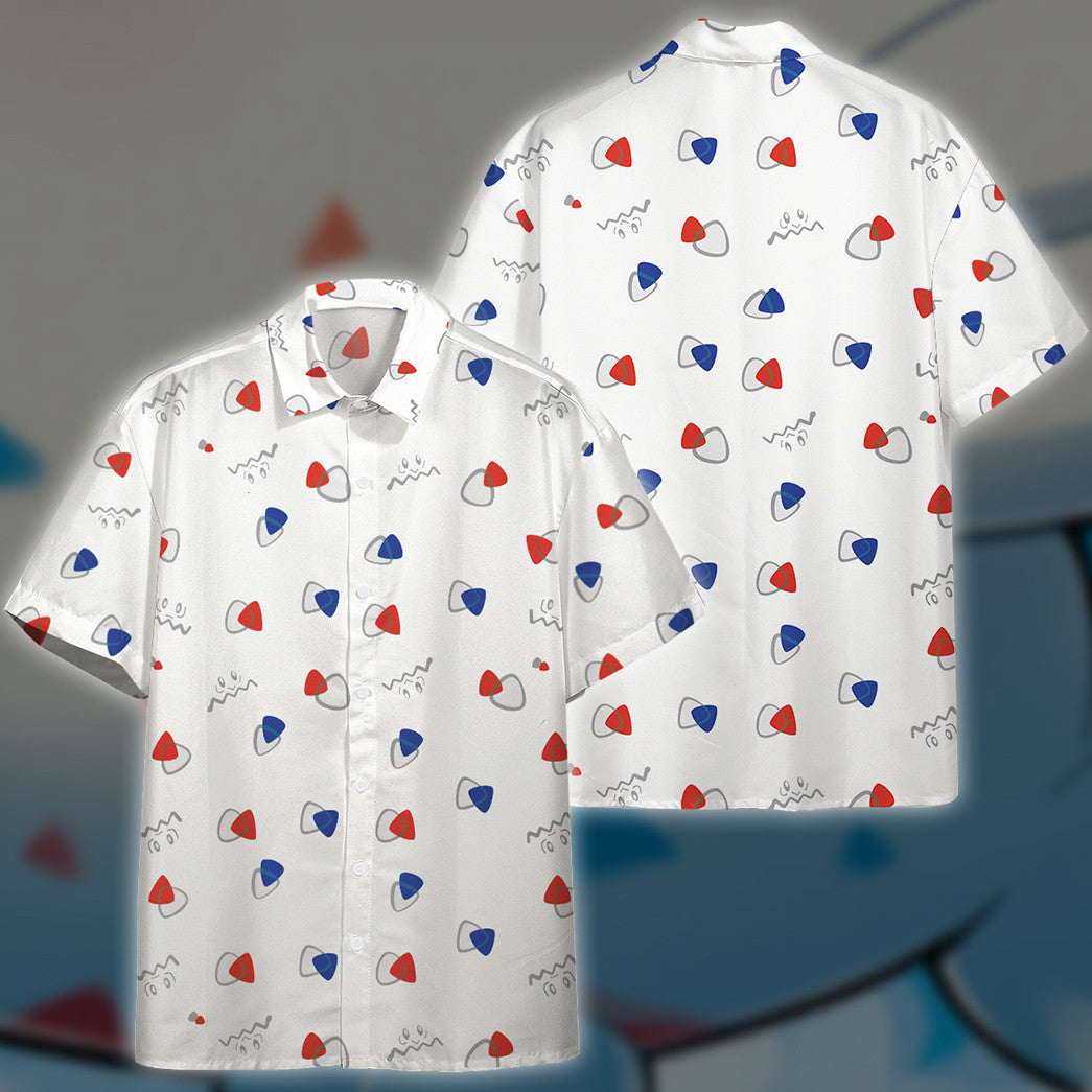 Unifinz Pokemon Hawaiian Shirt Togepi Egg Pattern White Hawaii Shirt Pokemon Aloha Shirt 2022