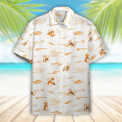 Unifinz Pokemon Hawaiian Shirt Arcanine Evolution White Hawaii Shirt Pokemon Aloha Shirt 2022