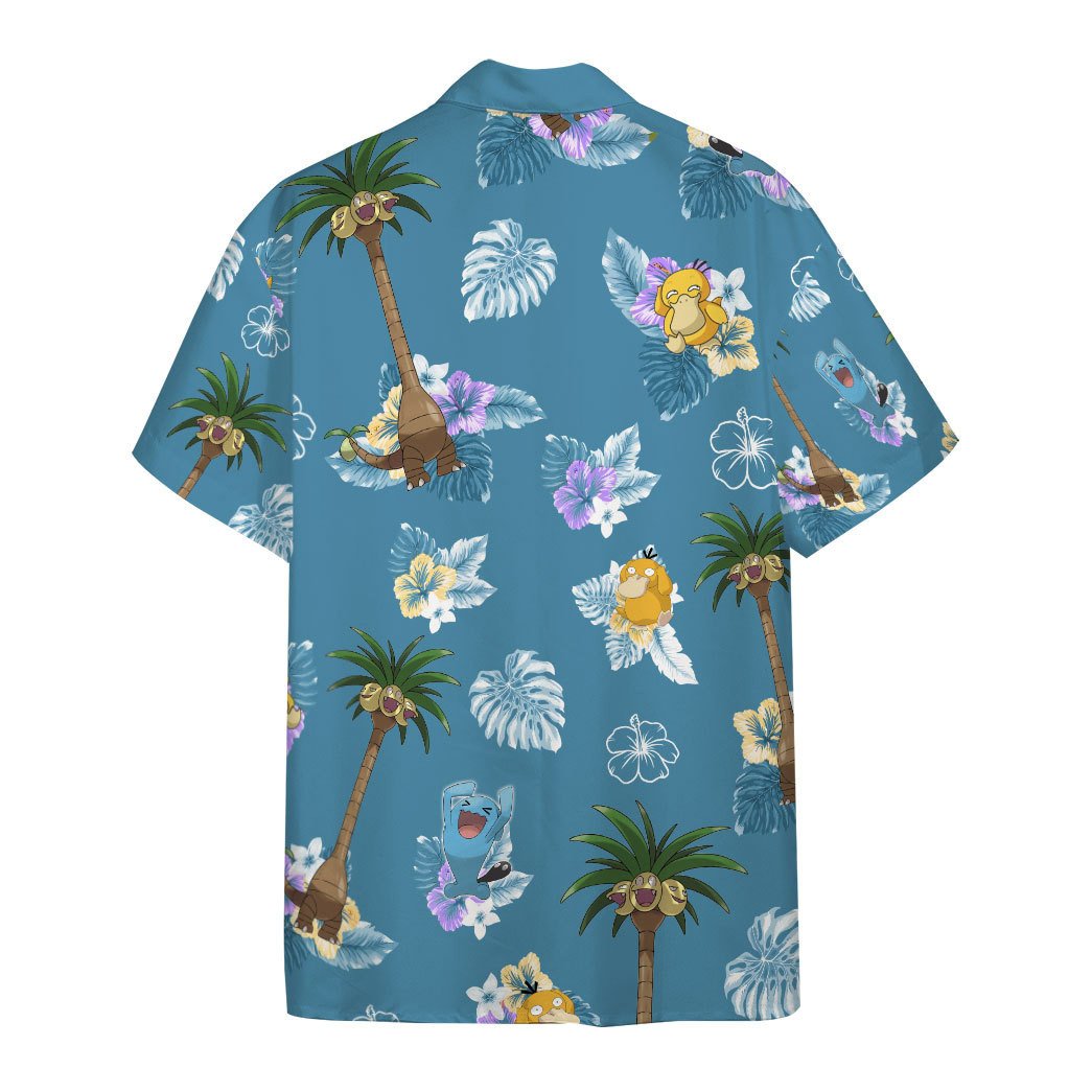 Unifinz Pokemon Hawaiian Shirt Tropical Alolan Exeggutor Hawaii Shirt Pokemon Aloha Shirt 2022