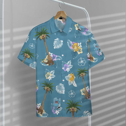 Unifinz Pokemon Hawaiian Shirt Tropical Alolan Exeggutor Hawaii Shirt Pokemon Aloha Shirt 2022
