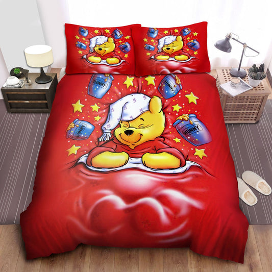WTP Bedding Set DN Dreaming Of Hunny Pots Duvet Covers Red Unique Gift