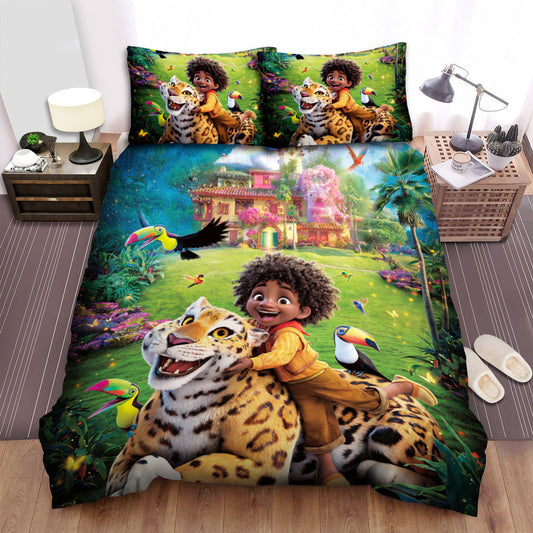 Encanto Bedding Set DN Antonio Madrigal And The Tiger Duvet Covers Colorful Unique Gift