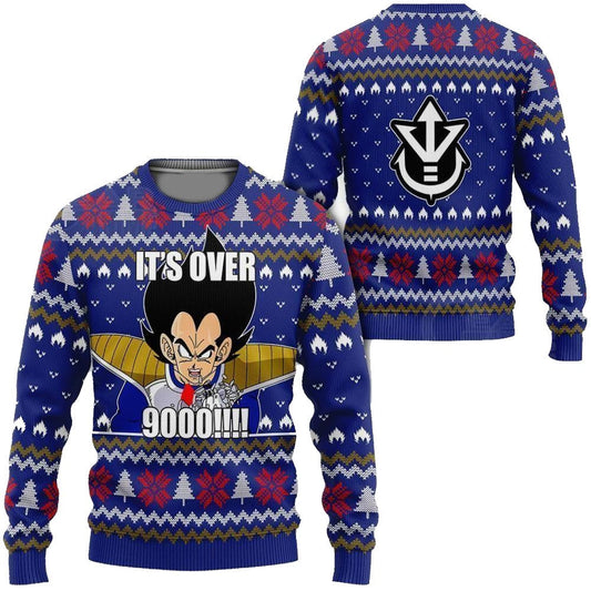 Dragon Ball Sweatshirt Vegeta Its Over 9000 Sweatshirt Blue Unisex