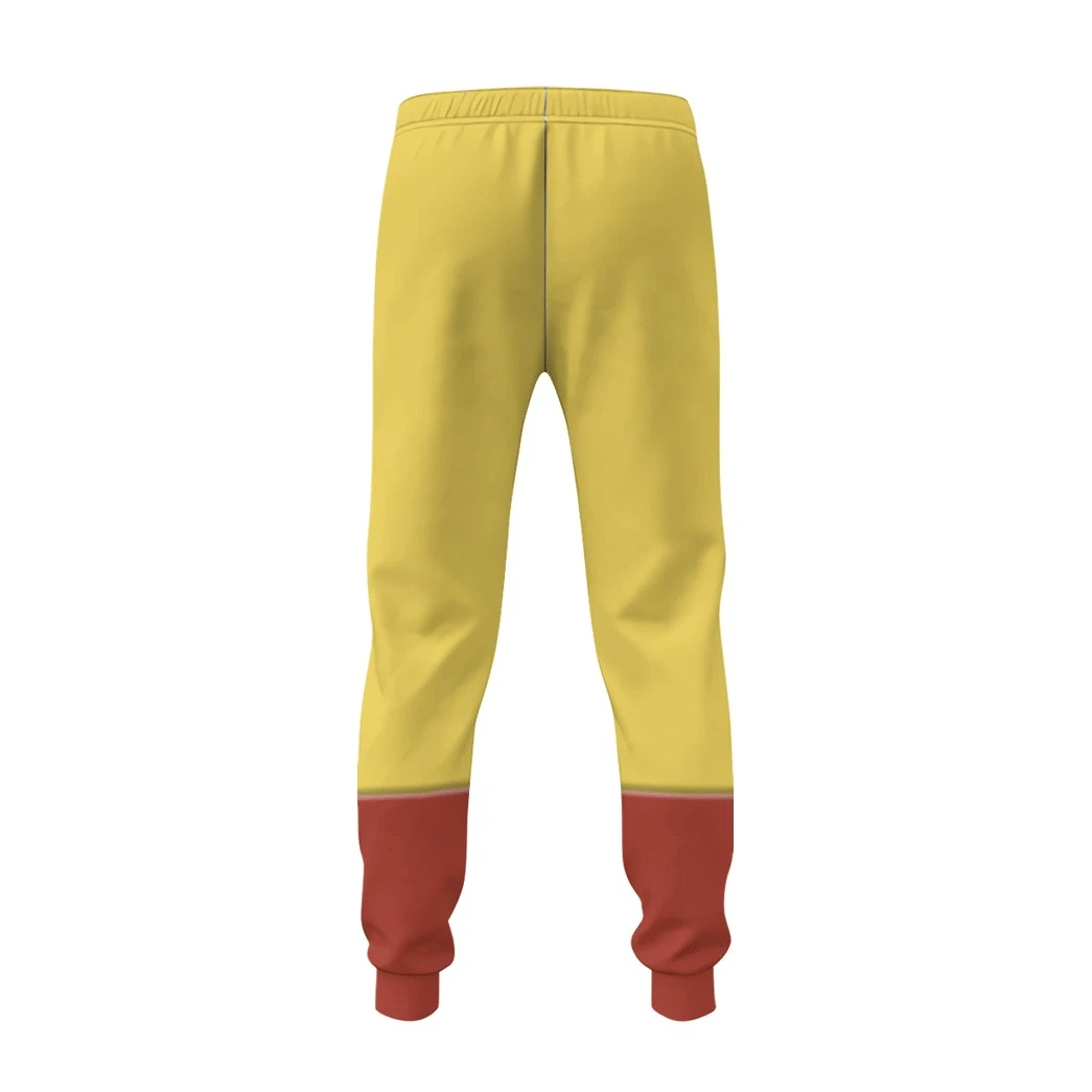 One Punch Man Pants Saitama One Punch Man Costume Jogger White Yellow Unisex Adults New Release