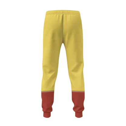 One Punch Man Pants Saitama One Punch Man Costume Jogger White Yellow Unisex Adults New Release