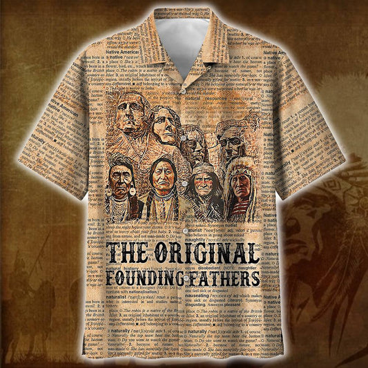Unifinz Native American Aloha Shirt The Original Founding Fathers Hawaiian Shirt Native American Hawai Shirt 2022