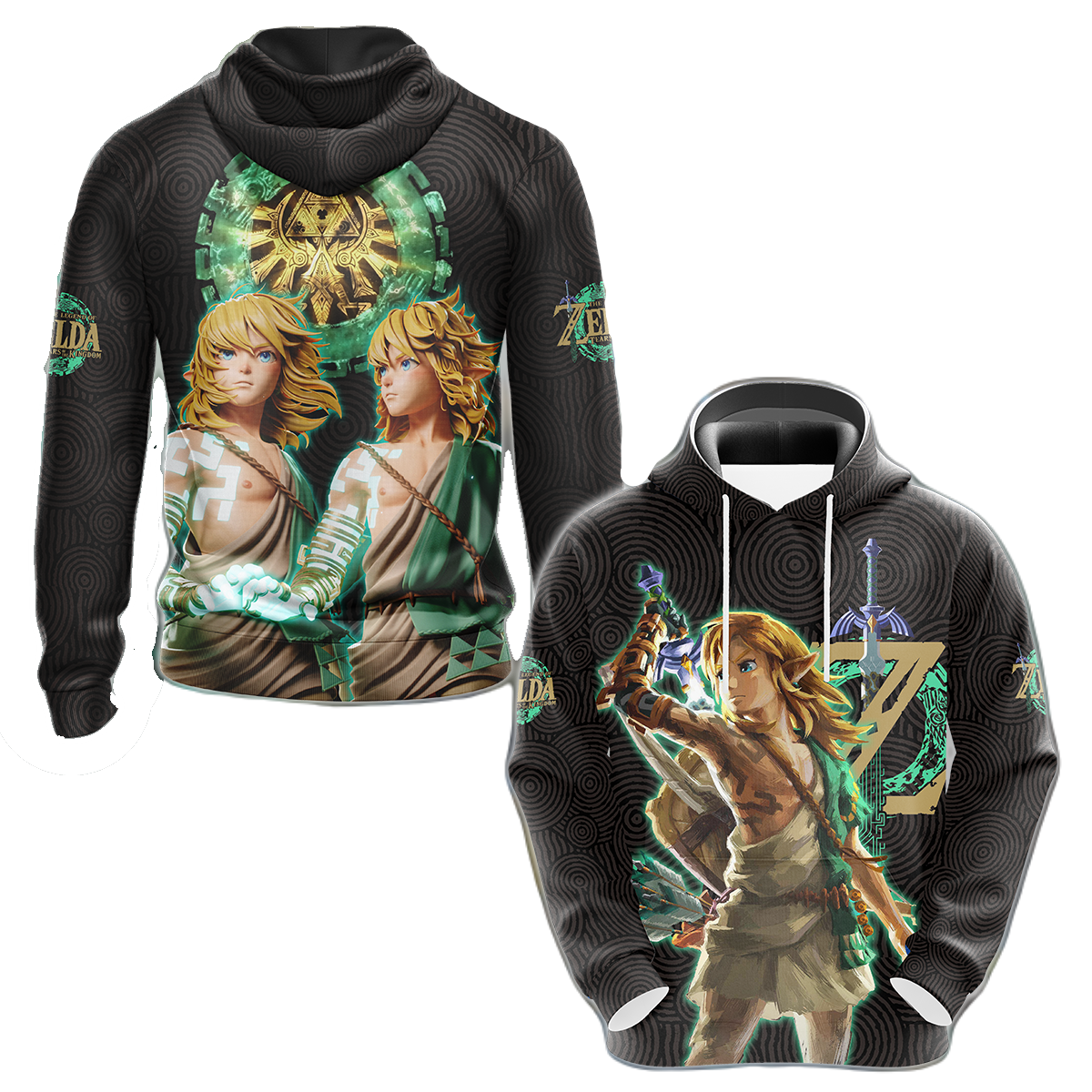 The Legend Of Zelda Hoodie Link The Royal Crest Graphic T-shirt Colorful Unisex