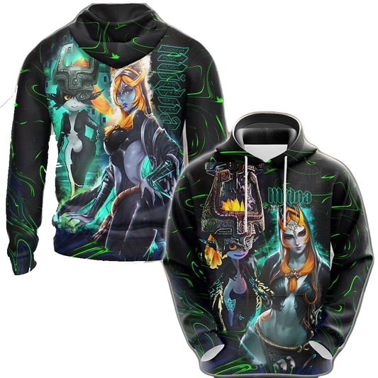 The Legend Of Zelda Hoodie Princess Midna And Imp Form T-shirt Black Unisex