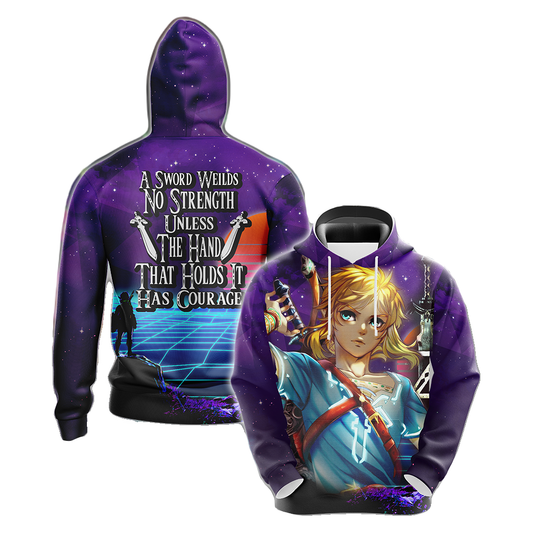 The Legend Of Zelda Hoodie A Sword Wields No Strength T-shirt Colorful Unisex