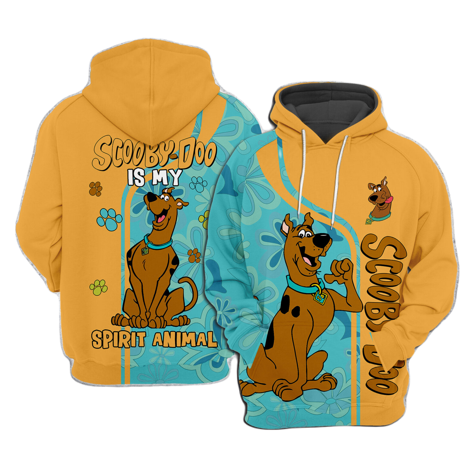 Scooby Doo Hoodie Scooby Doo Is My Spirit Animal Hoodie Blue Orange Un ...