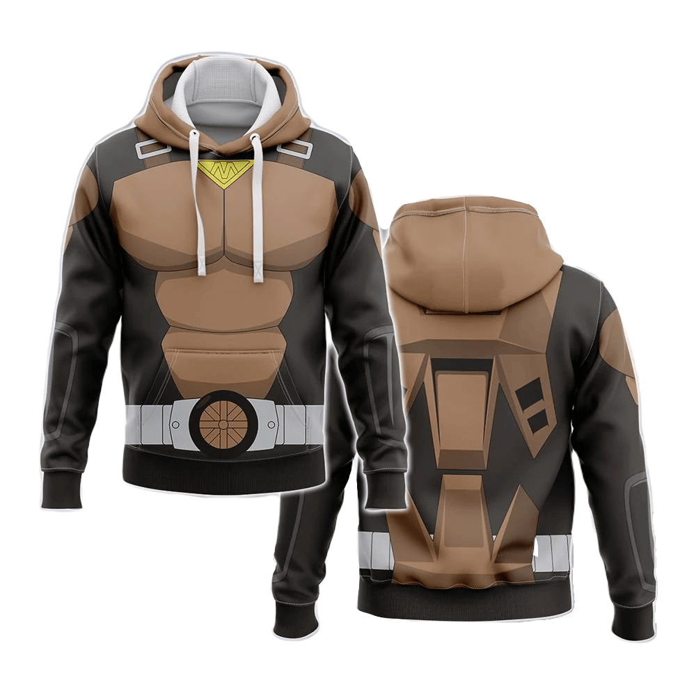 One Punch Man Hoodie Mumen Rider Hero Costume Hoodie Black Brown Unisex