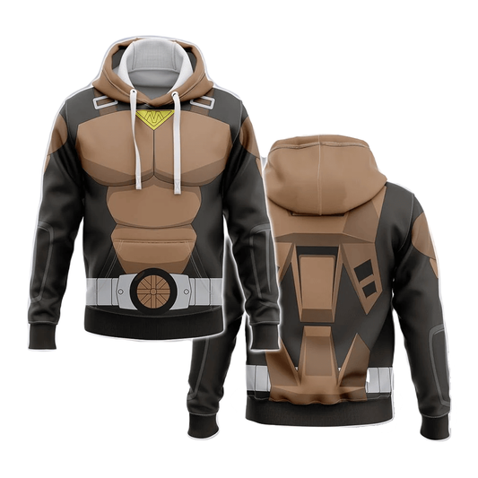 One Punch Man Hoodie Mumen Rider Hero Costume Hoodie Black Brown Unisex