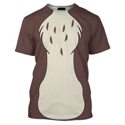 DN T-shirt Owl Winnie The Pooh Costume T-shirt Brown Unisex Adults New Release