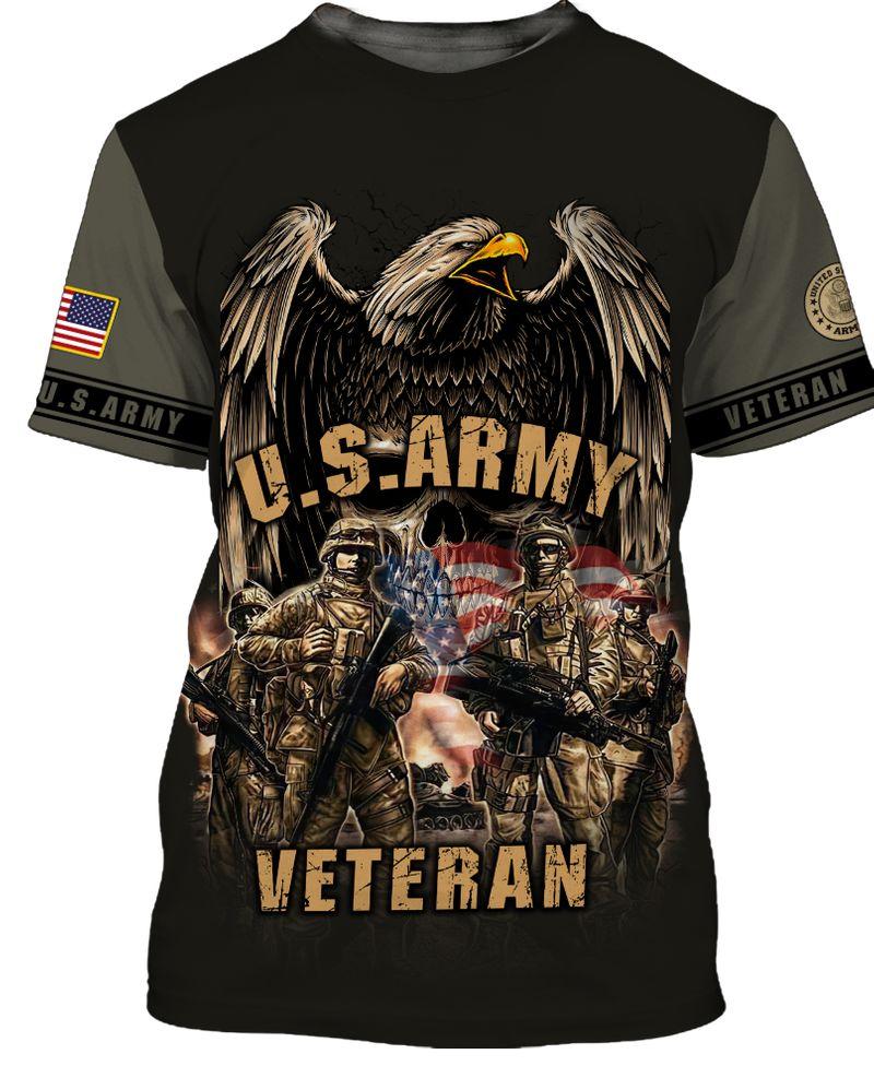 Unifinz United States Army Veteran Hoodie Black Eagle Soldier Cool High Quality T-shirt Veteran Shirt Apparel 2025