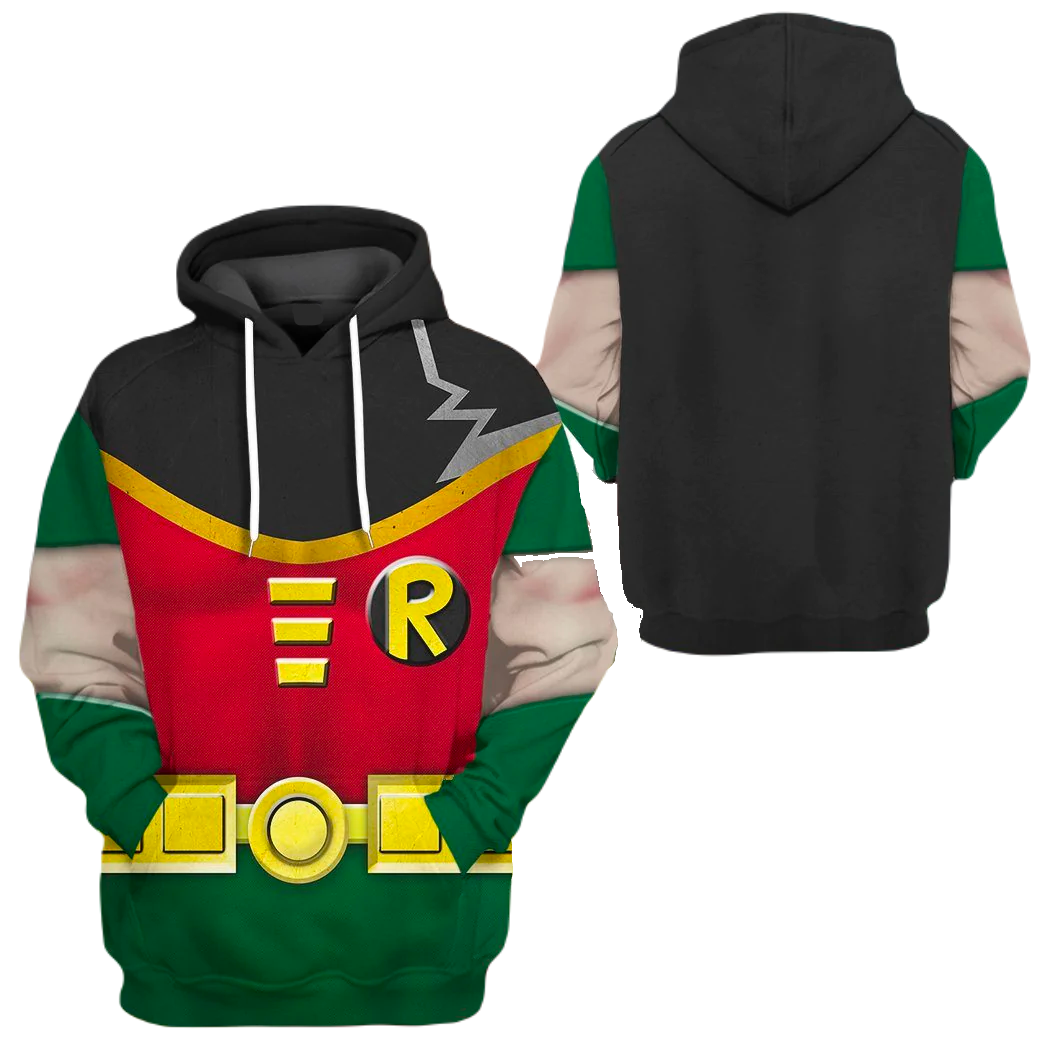 Teen Titan Hoodie Teen Titan Robin Cosplay Costume T-shirt Sweatshirt Colorful Unisex Adults New Release