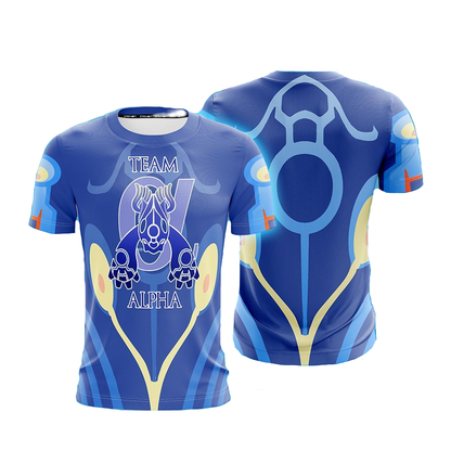 PKM T-shirt Kyogre Team Alpha Pokemon Go T-shirt Blue Unisex