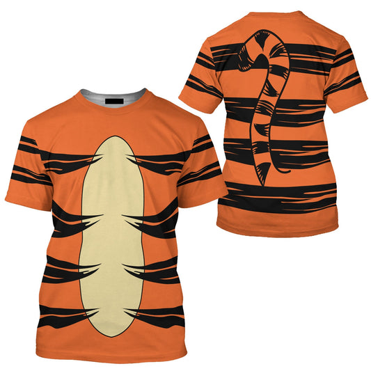 DN T-shirt Tigger Winnie The Pooh Costume T-shirt Orange Unisex Adults New Release