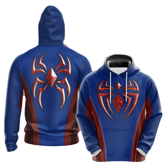 Spiderman Hoodie MV Peter Parker Scarlet III Suit T-shirt Red Blue Unisex