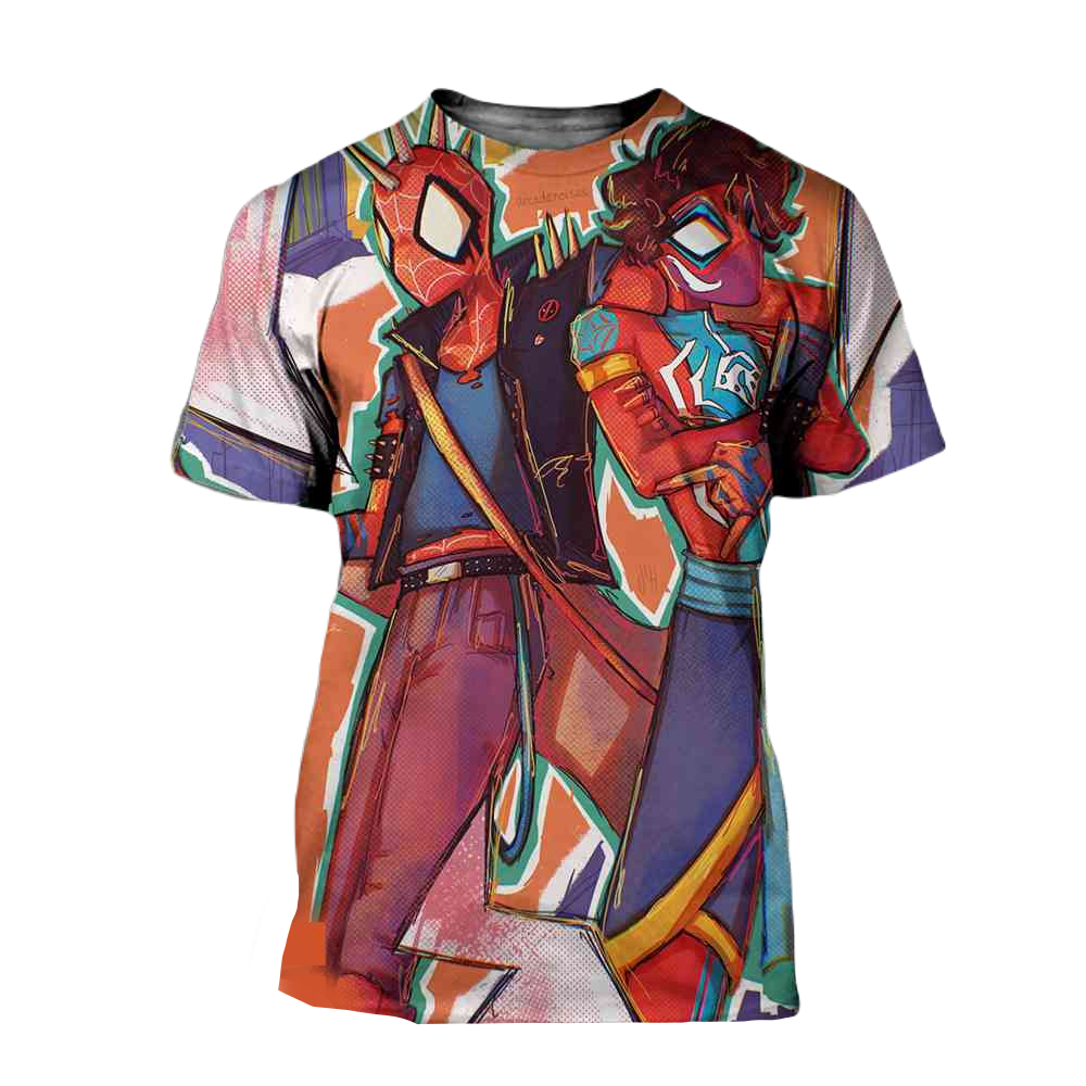 Spiderman T-shirt MV The Best Duo Spider Punk And India Spiderman T-shirt Colorful Unisex