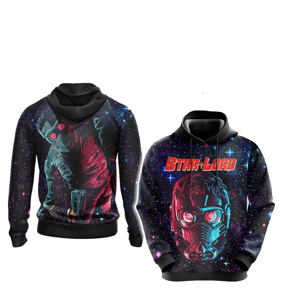 Guardian Of The Galaxy Hoodie Guardians Of The Galaxy Starlord Graphic Hoodie Black Unisex