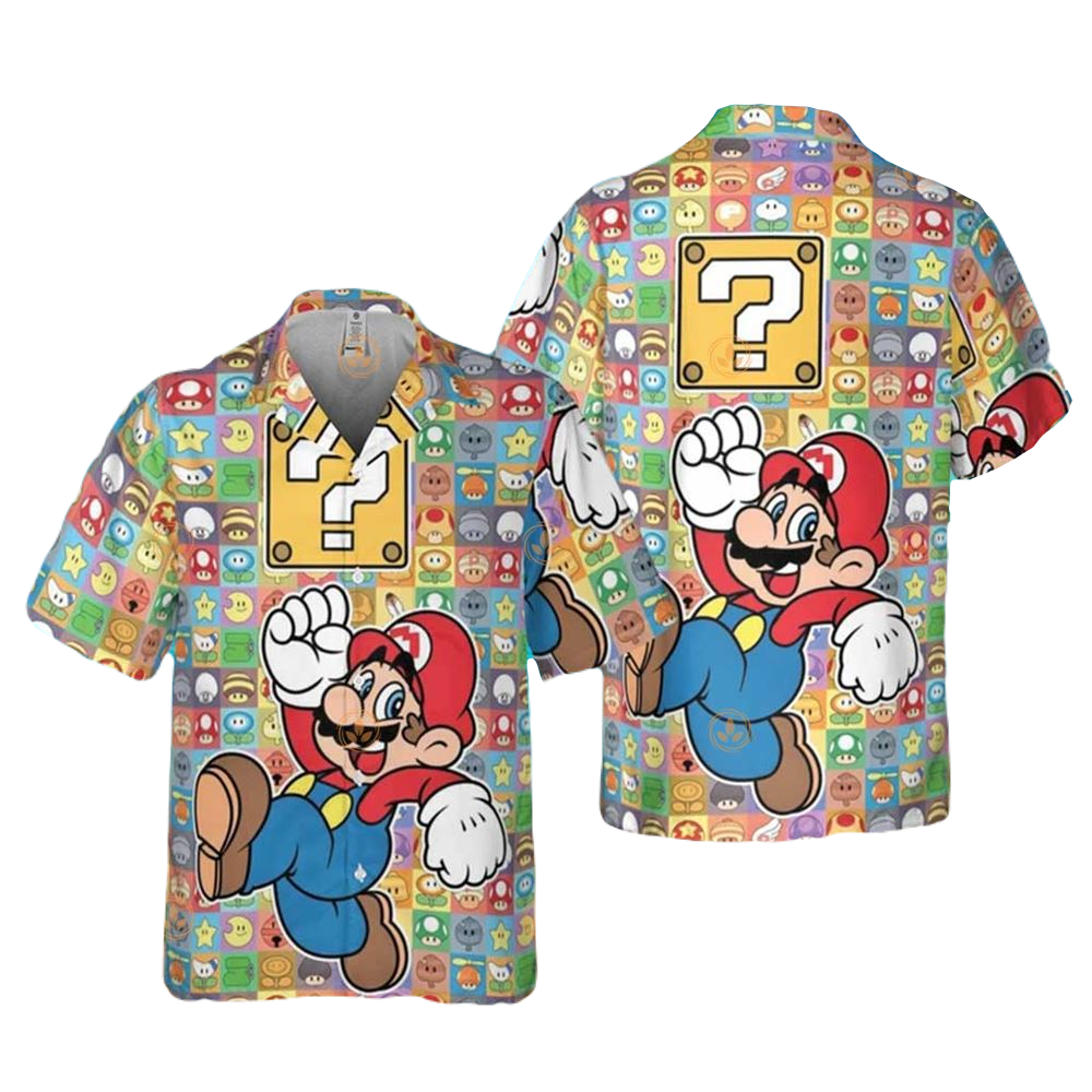 Mario Hawaii Shirt Mario Mystery Box Aloha Shirt Colorful Unisex