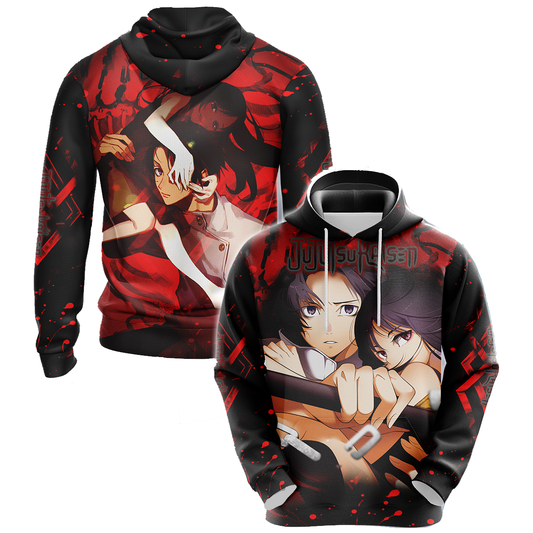 Jujutsu Kaisen Hoodie Yuta And Rika Human Form T-shirt Black Red Unisex