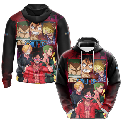 One Piece Hoodie One Piece Luffy Sanji Zoro T-shirt Colorful Unisex