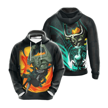 The Legend Of Zelda Hoodie Princess Midna Character T-shirt Black Unisex