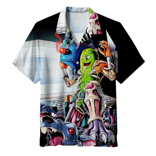 Rick and Morty Hawaii Shirt Rick And Morty Cartoon Network Aloha Shirt Colorful Unisex Adults New Release