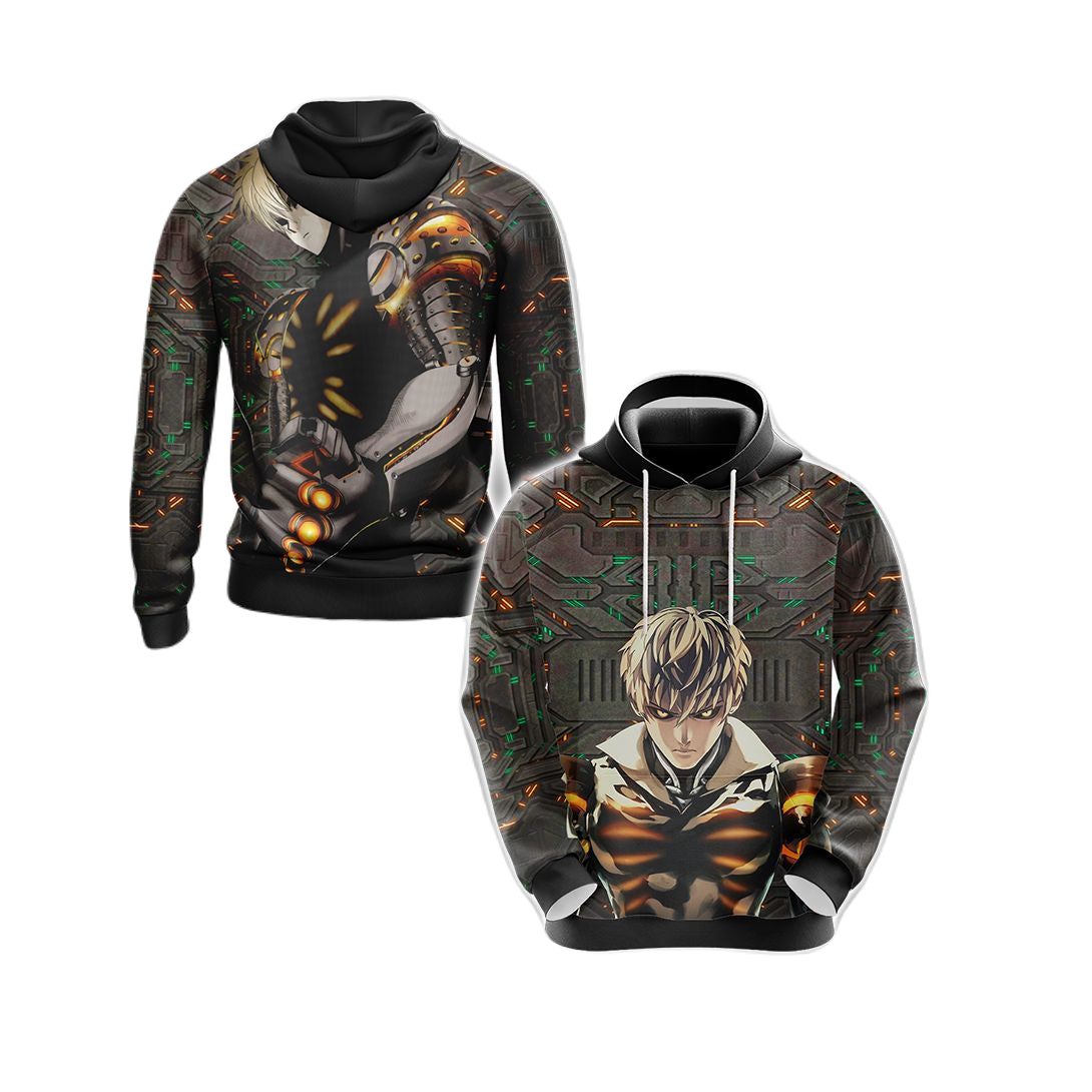 One Punch Man Hoodie Genos New Form Graphic T-shirt Black Unisex – Unifinz