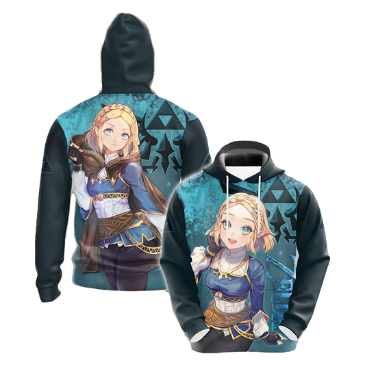 The Legend Of Zelda Hoodie Princess Zelda Graphic T-shirt Black Blue Unisex