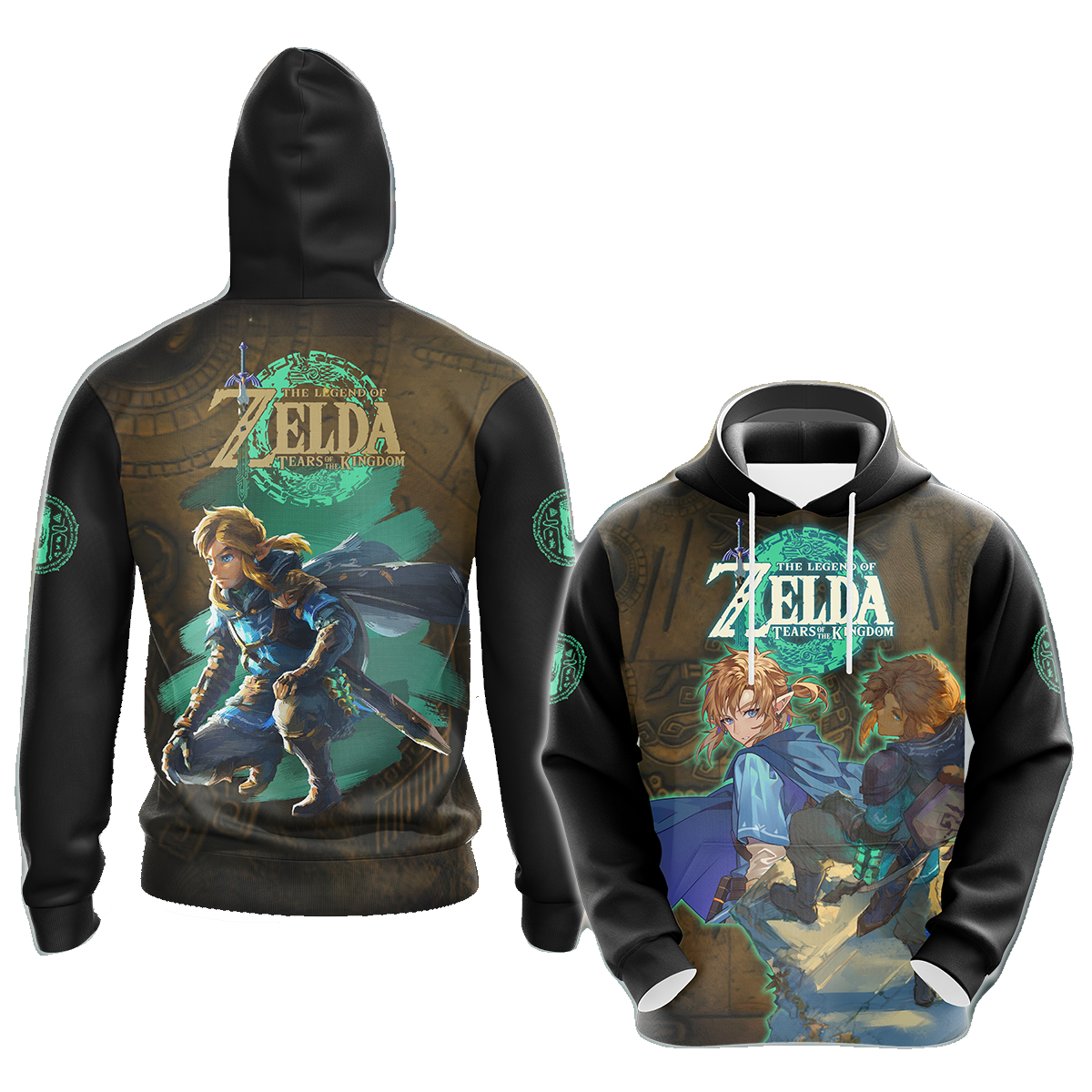 The Legend Of Zelda Hoodie Tears Of The Kingdom Link T-shirt Brown Unisex