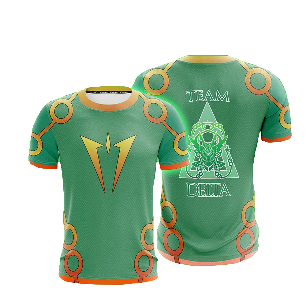 PKM T-shirt Rayquaza Team Delta Pokemon Go T-shirt Green Unisex