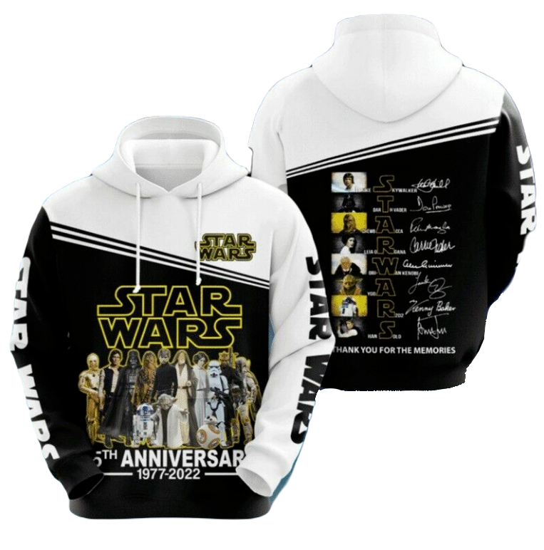 SW Hoodie SW Thank You For The Memory Hoodie Black White Unisex