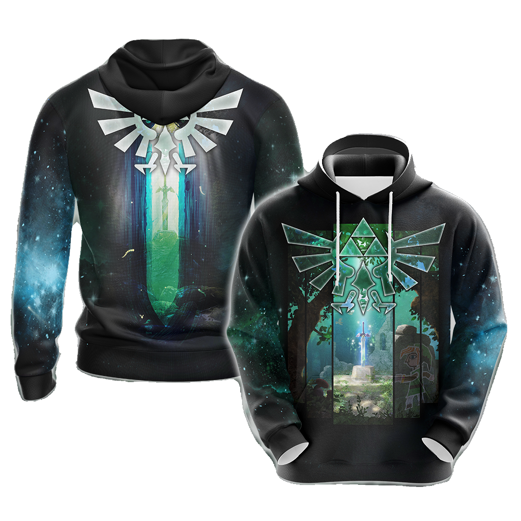 The Legend Of Zelda Hoodie The Master Sword Graphic T-shirt Black Unisex