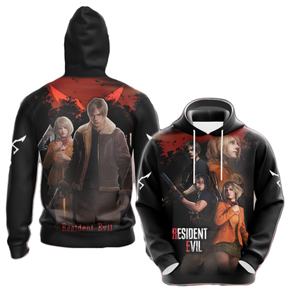 Resident Evil Hoodie Resident Evil Leon And Ashley T-shirt Brown Unisex