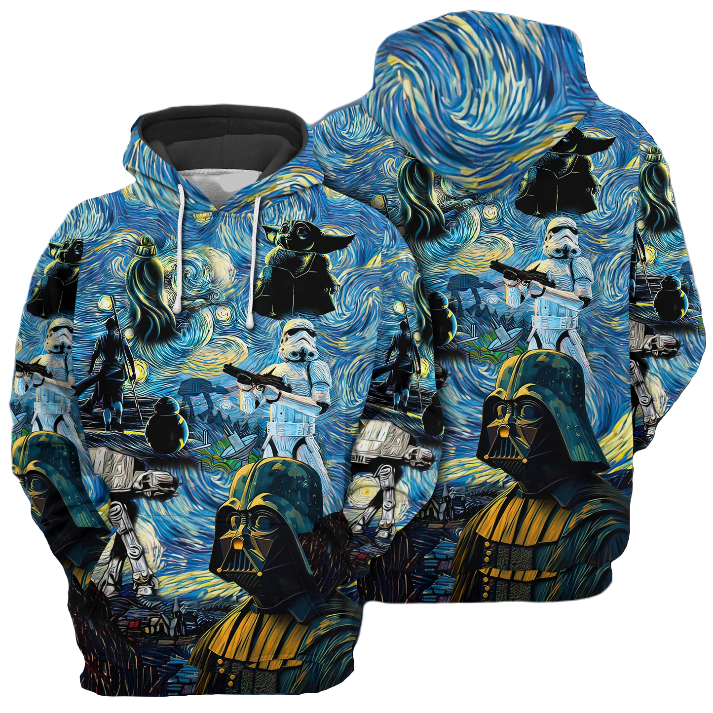 SW Hoodie SW Starry Night Hope and Mysteries Hoodie Blue Unisex