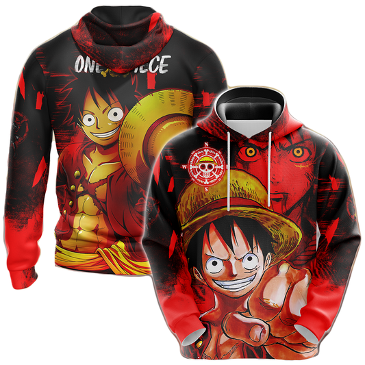 One Piece Hoodie One Piece Cool Captain Luffy T-shirt Colorful Unisex