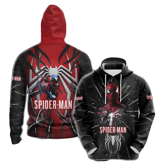 Spiderman Hoodie MV Spiderman 2 Game Graphic T-shirt Red Black Unisex