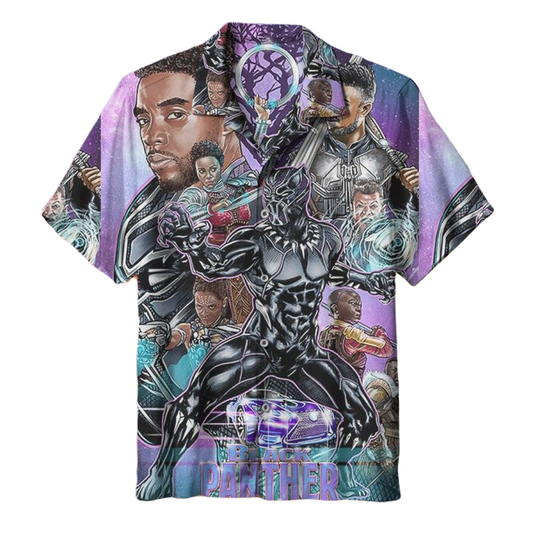 Black Panther Hawaii Shirt MV Black Panther The Movie Graphic Aloha Shirt Colorful Unisex Adults New Release