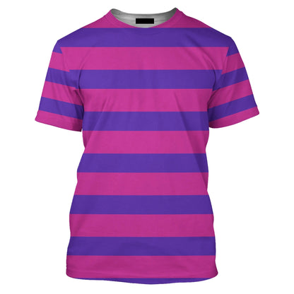 DN T-shirt Cheshire Cat Alice In Wonderland Costume T-shirt Sweatshirt Pink Purple Unisex Adults New Release