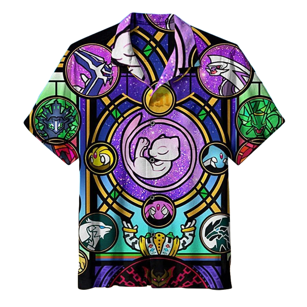 PKM Hawaii Shirt The Enigmatic Mew PKM Aloha Shirt Colorful Unisex