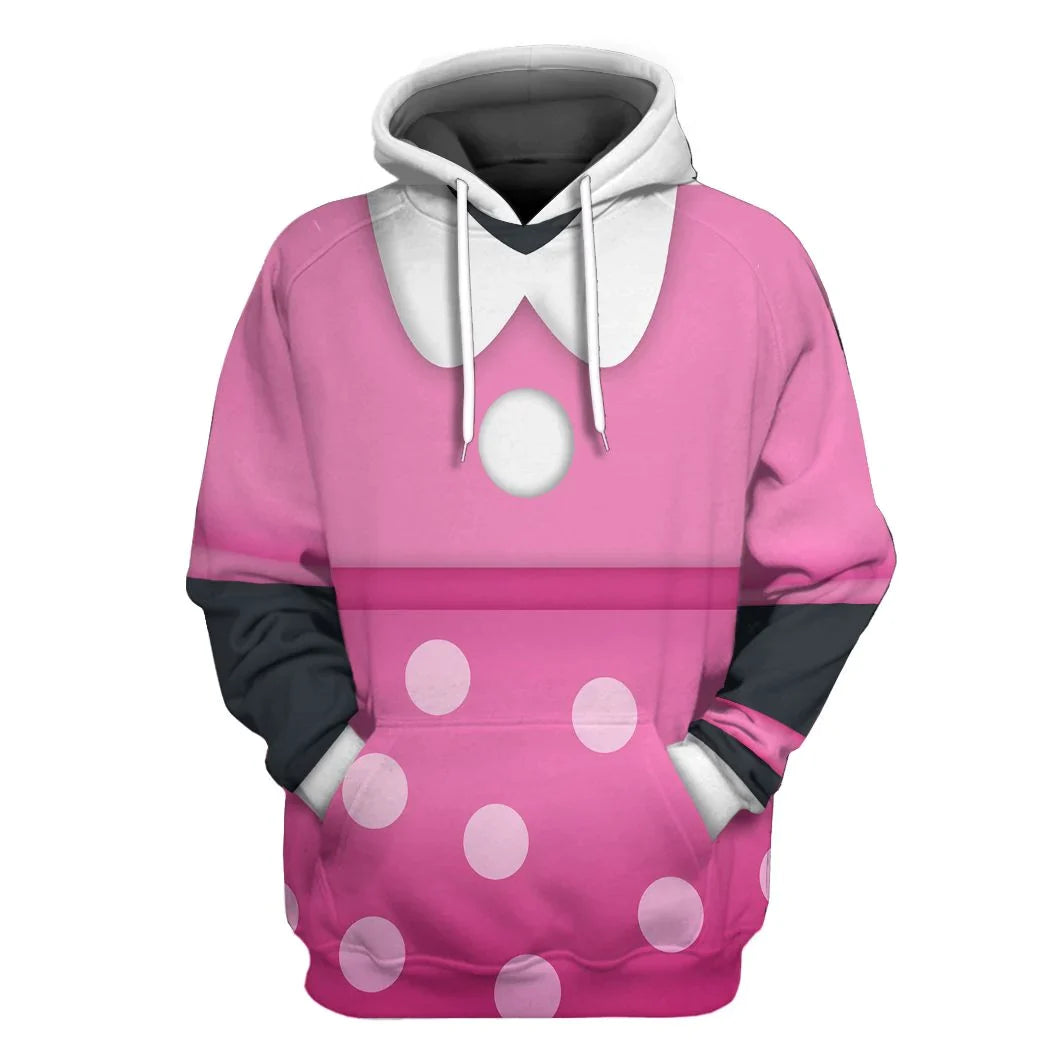 DN Hoodie DN Minnie Costume T-shirt Pink Unisex Adults New Release