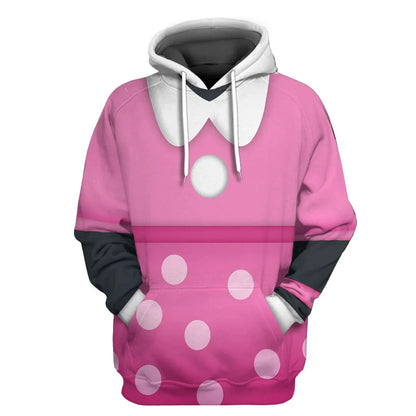 DN Hoodie DN Minnie Costume T-shirt Pink Unisex Adults New Release