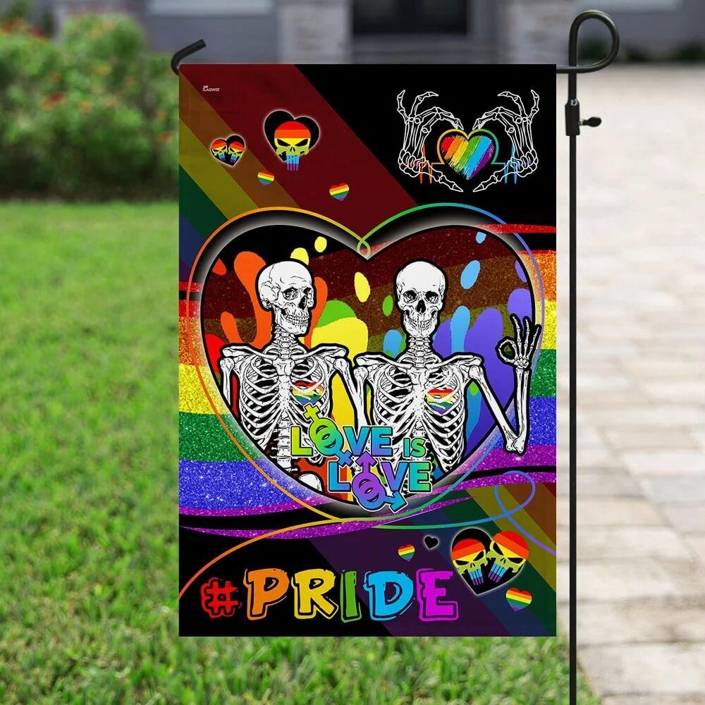 Unifinz LGBT Pride Flag Skull Love Is Love LGBT Pride Garden Flag LGBT House Flag 2022